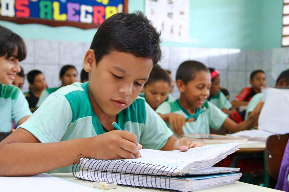 Children studying