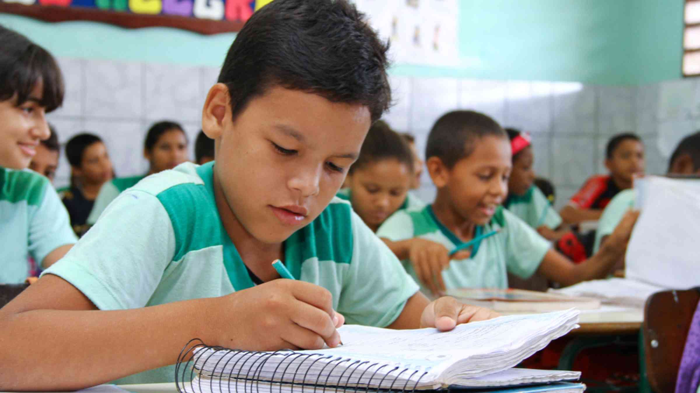 Children studying